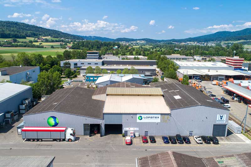 Blick auf den Standort Zürich in Dällikon – Lopatex AG mit Geschäftsstelle REISSWOLF Zürich